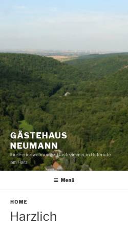 Vorschau der mobilen Webseite www.gaestehaus-neumann.de, Pension Neumann - Inh. I. und G. Neumann