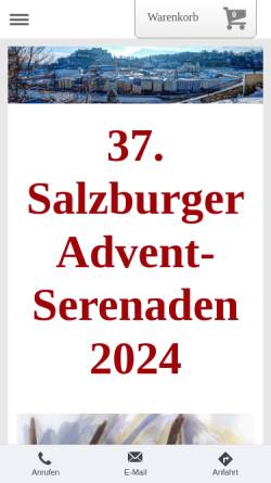 Vorschau der mobilen Webseite www.adventserenaden.at, Salzburger Adventserenaden
