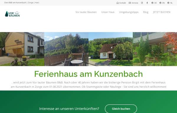 Vorschau von www.fewo-harz-reisen.de, Ferienhaus am Kunzenbach und Pension Birgit