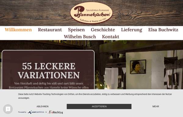 Vorschau von www.pfannekuchen-hameln.de, Pfannekuchen Restaurant - Inh. Marco Weber