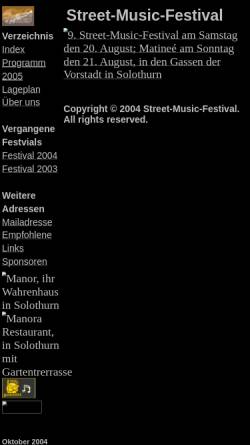Vorschau der mobilen Webseite www.street-music-festival.ch, Street-Music-Festival Solothurn