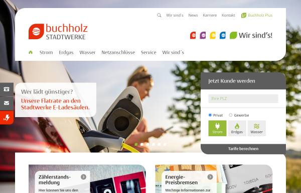 Vorschau von www.stadtwerke-buchholz.de, Stadtwerke Buchholz i.d.N. GmbH