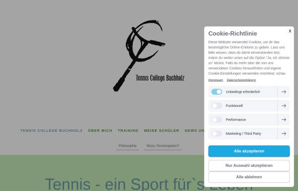 Vorschau von www.tennis-college.de, Tennis College Buchholz - Inh. Mark Van Noy