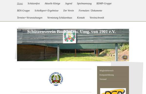 Vorschau von www.svbuchholz01.de, Schützenverein Buchholz und Umgebung von 1901. eV.