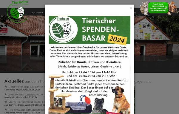 Vorschau von www.tierheim-buchholz.de, Tierschutzverein Buchholz i.d. Nordheide