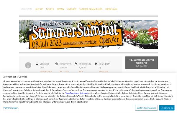 Vorschau von www.summersummit.de, SummerSummit OpenAir