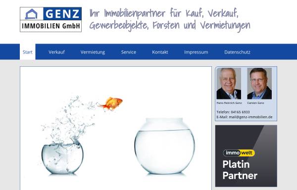Vorschau von genz-immobilien.de, Genz Immobilien und Dienstleistungen - Hans-Heinrich Genz