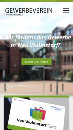 Vorschau der mobilen Webseite gewerbeverein-neuwulmstorf.de, Gewerbeverein Neu Wulmstorf e.V.