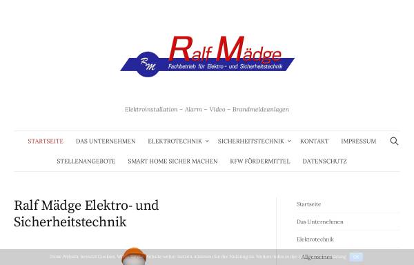 Ralf Mädge Fachbetrieb für Elektrotechnik