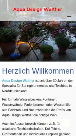 Vorschau der mobilen Webseite aqua-design-walther.de, Aqua Design Walther