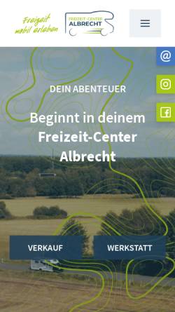 Vorschau der mobilen Webseite freizeit-mobil-erleben.de, Freizeit-Center Albrecht GmbH & Co. KG