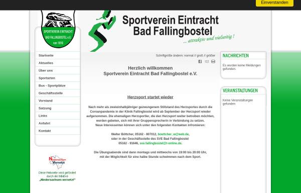 Vorschau von www.sve-badfallingbostel.de, Sportverein Eintracht Fallingbostel e.V. von 1916