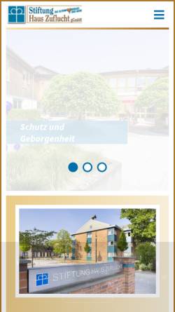 Vorschau der mobilen Webseite www.sthz.de, Stiftung Haus Zuflucht