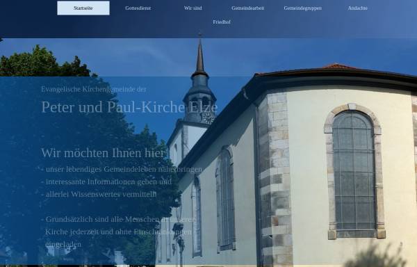 Vorschau von www.peterundpaulkirche.de, Peter und Paul Kirche Elze