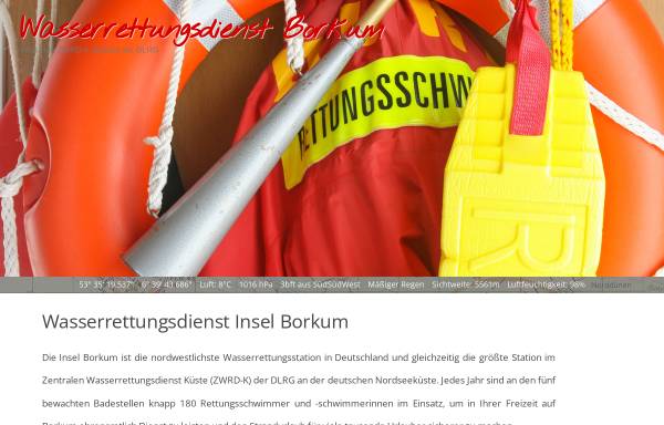Vorschau von www.kutzenschubser.de, Wasserrettungsdienst Borkum