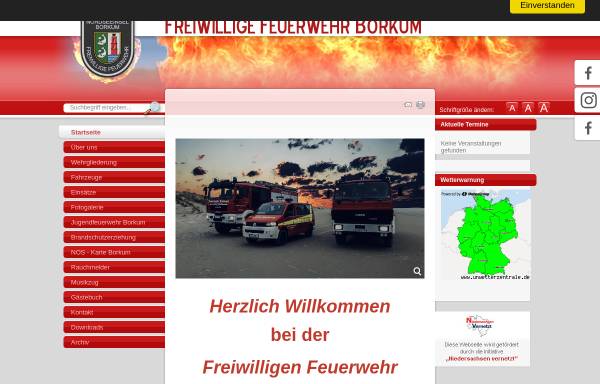 Vorschau von www.feuerwehr-borkum.de, Feuerwehr Borkum