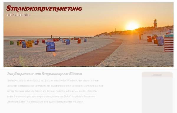 Vorschau von www.xn--strandkorbvermietung-sdbad-k0c.de, Strandkorbvermietung Südbad