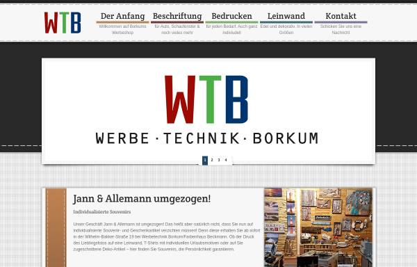 Vorschau von werbetechnik-borkum.de, WTB - Werbetechnik Borkum