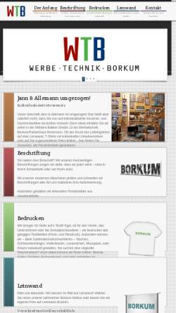 Vorschau der mobilen Webseite werbetechnik-borkum.de, WTB - Werbetechnik Borkum