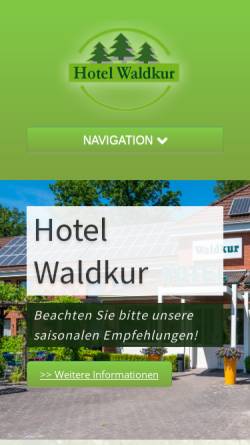 Vorschau der mobilen Webseite www.hotel-waldkur.de, Park-Hotel Waldkur Leer-Loga