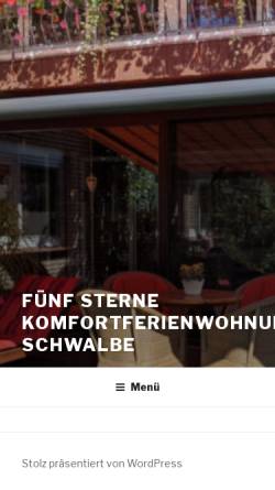 Vorschau der mobilen Webseite www.ferien-leer.de, Komfortferienwohnung Schwalbe