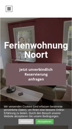 Vorschau der mobilen Webseite ferien-leerort.de, Ferienwohnung Noort