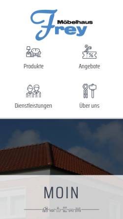 Vorschau der mobilen Webseite moebelhausfrey.de, Möbelhaus Frey KG