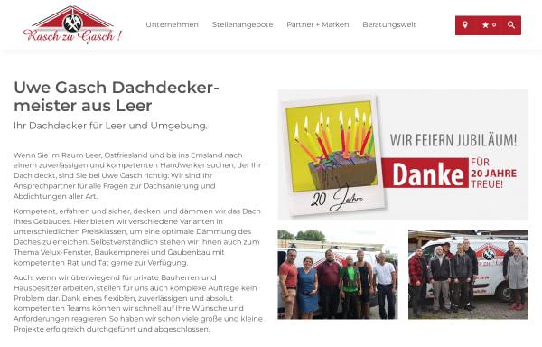 Vorschau von www.dachdecker-gasch.de, Uwe Gasch - Dachdeckermeister