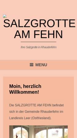 Vorschau der mobilen Webseite www.salzgrotte-am-fehn.de, Salzgrotte am Fehn