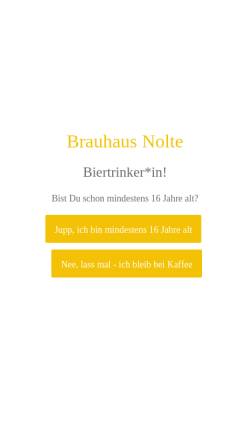 Vorschau der mobilen Webseite www.gasthausbrauereinolte.de, Gasthausbrauerei und Brennerei Nolte