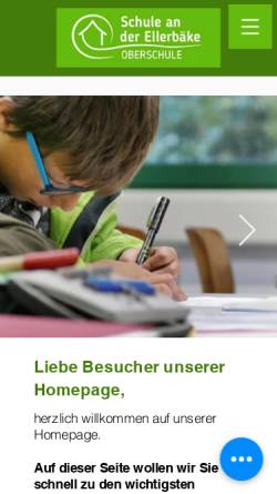 Vorschau der mobilen Webseite www.obs-bookholzberg.de, Schule an der Ellerbäke