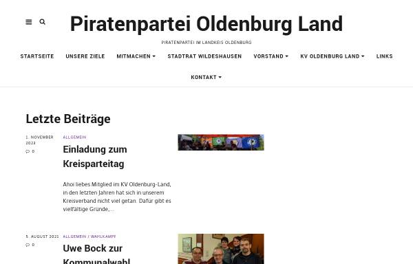 Vorschau von www.piraten-ol-land.de, Piratenpartei Ganderkesee