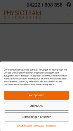 Vorschau der mobilen Webseite physioteam-ganderkesee.de, Physioteam Ganderkesee