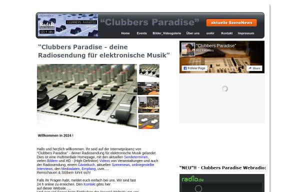 Vorschau von www.clubbersparadise.de, Clubbers Paradise