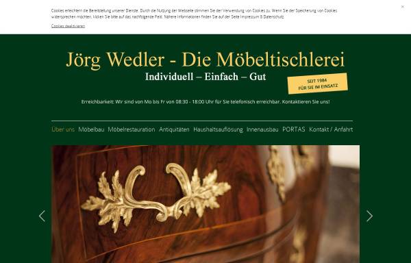 Vorschau von www.tischlerei-ganderkesee.de, Jörg Wedler - Die Möbeltischlerei