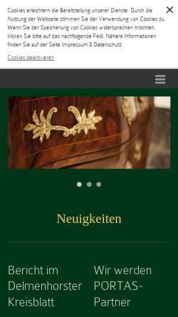 Vorschau der mobilen Webseite www.tischlerei-ganderkesee.de, Jörg Wedler - Die Möbeltischlerei
