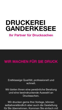 Vorschau der mobilen Webseite druckerei-ganderkesee.de, Druckerei Ganderkesee