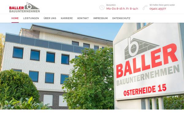 Vorschau von www.baller-bauunternehmen.de, A. Baller Bauunternehmen GmbH & Co. KG