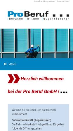 Vorschau der mobilen Webseite pro-beruf.de, Pro Beruf GmbH