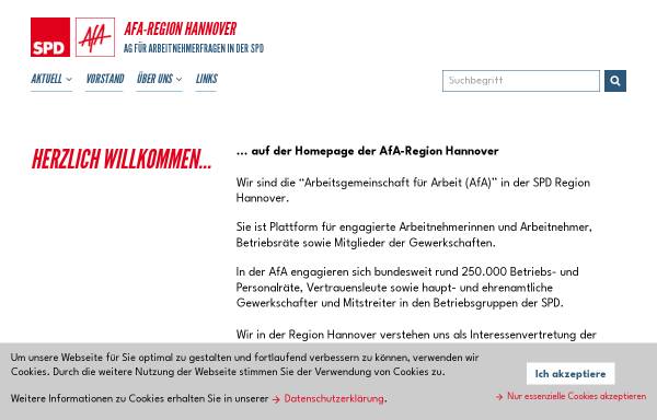 AfA-Region Hannover - AG für Arbeitnehmerfragen in der SPD