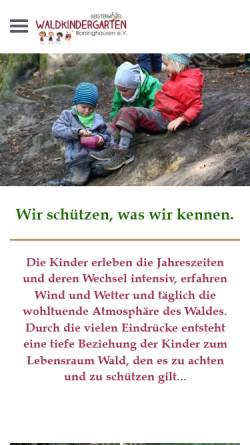 Vorschau der mobilen Webseite www.waldkindergarten-barsinghausen.de, Waldkindergarten Barsinghausen e.V.