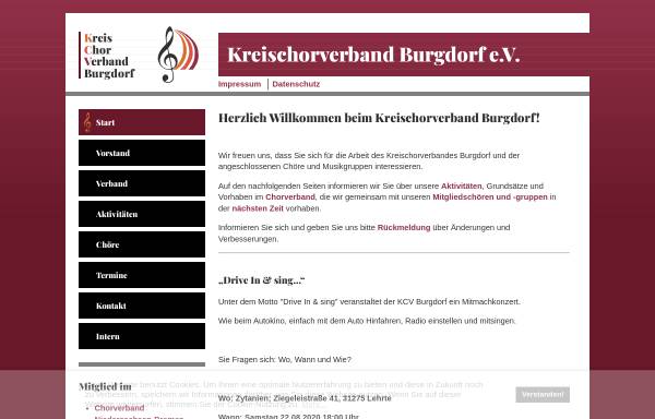 Vorschau von www.kreischorverband-burgdorf.de, Kreischorverband Burgdorf e.V.