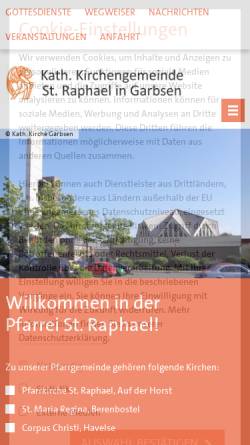Vorschau der mobilen Webseite www.kath-kirche-garbsen.de, Katholische Kirche in Garbsen