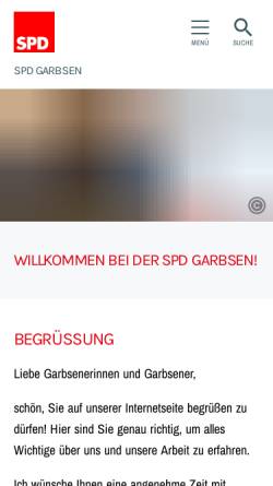 Vorschau der mobilen Webseite spd-garbsen.de, SPD-Ortsverein Garbsen
