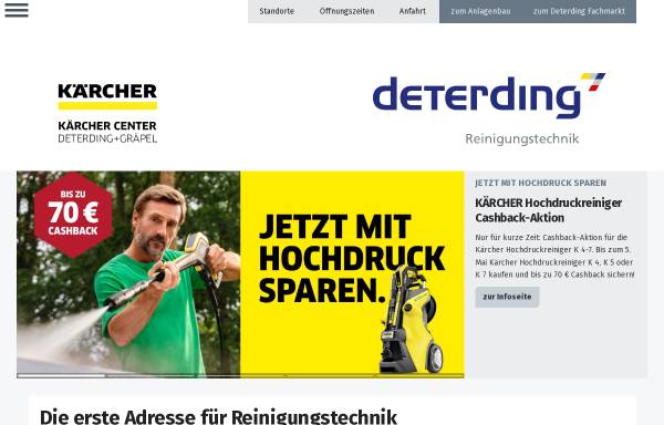 Vorschau von reinigung.deterding.de, Deterding + Gräpel GmbH Reinigungstechnik