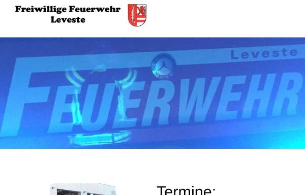 Vorschau von www.feuerwehr-leveste.de, Freiwillige Feuerwehr Leveste