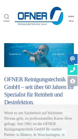 Vorschau der mobilen Webseite www.ofner-online.de, Ofner Reinigungstechnik GmbH