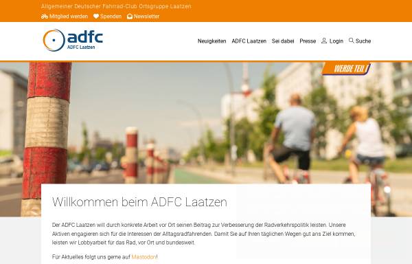 Vorschau von www.adfc-laatzen.de, Allgemeiner Deutscher Fahrrad-Club Ortsgruppe Laatzen
