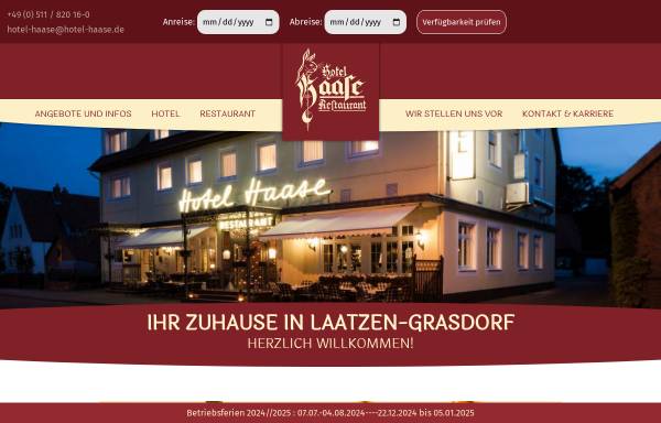 Vorschau von hotel-haase.de, Hotel Haase - Hotel Haase oHg