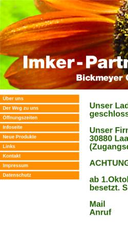 Vorschau der mobilen Webseite www.imker-partner.de, Imker-Partner Bickmeyer GmbH